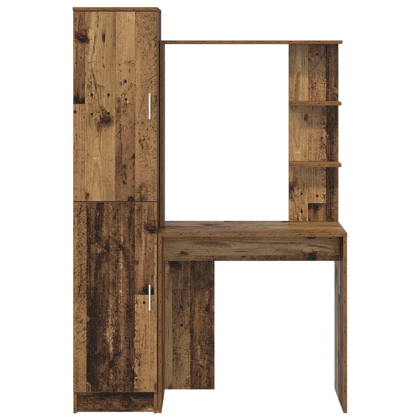 vidaXL Desk 2 pcs Old Wood