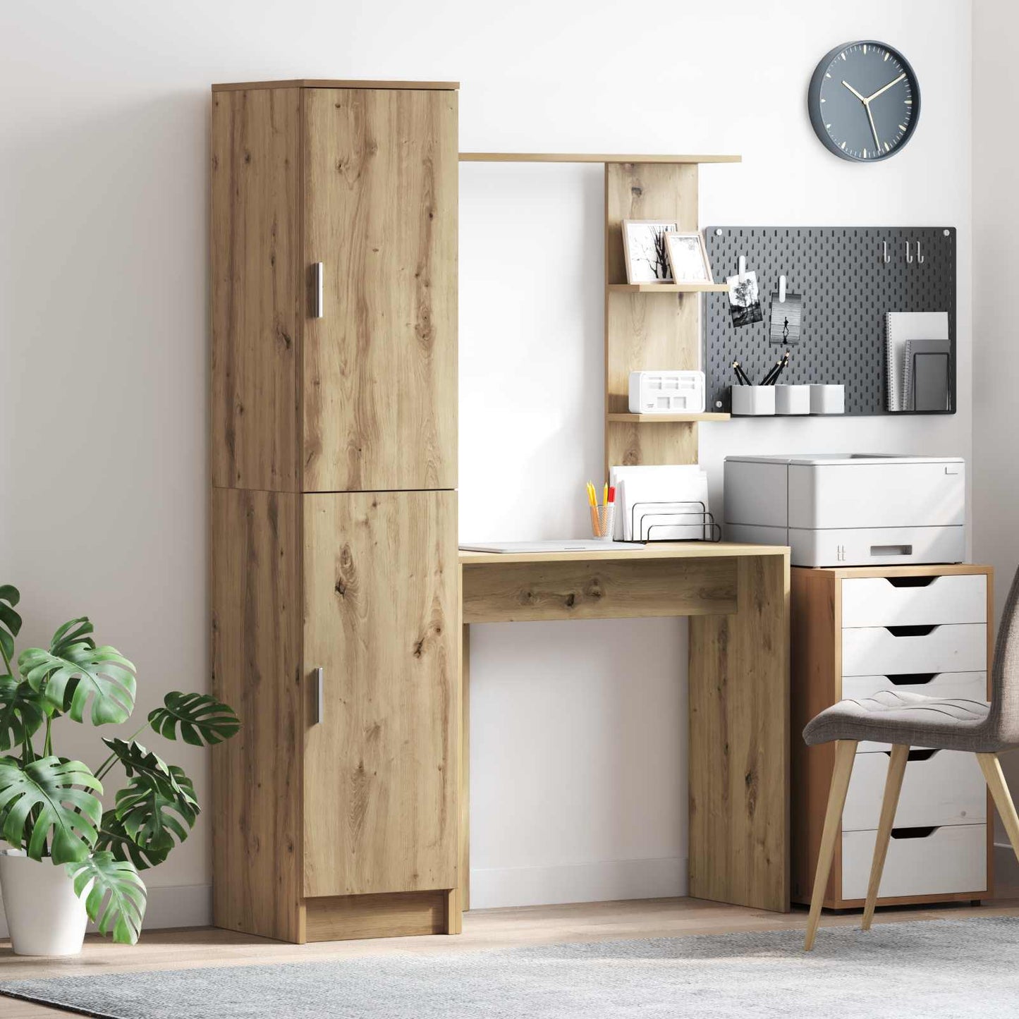 vidaXL Desk 2 pcs Artisan Oak