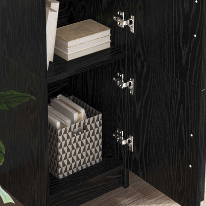 vidaXL Desk 2 pcs Black Oak