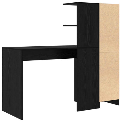vidaXL Desk 2 pcs Black Oak