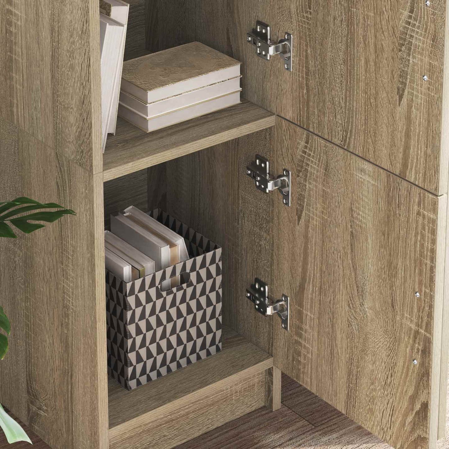 vidaXL Desk 2 pcs Sonoma Oak