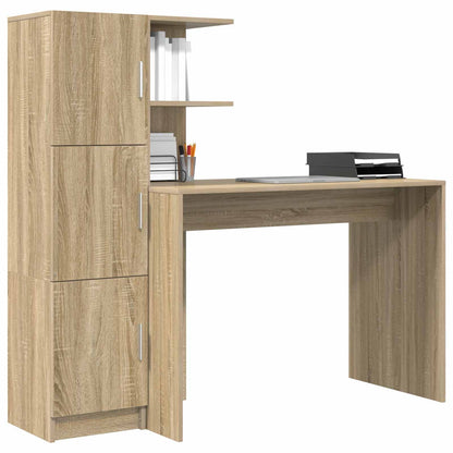vidaXL Desk 2 pcs Sonoma Oak