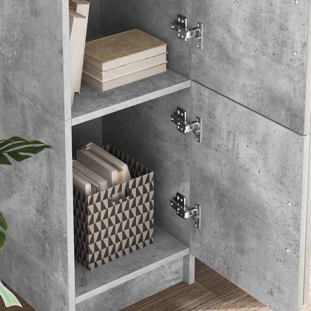 vidaXL Desk 2 pcs Concrete Grey