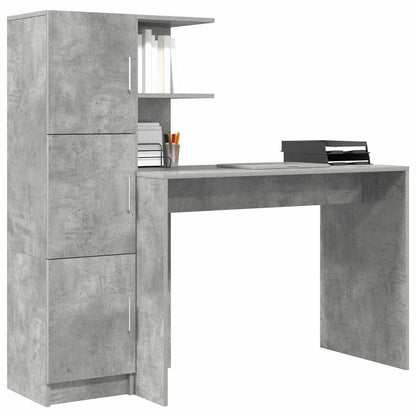 vidaXL Desk Concrete Grey 133.5 x 50 x 124 cm 2 pcs