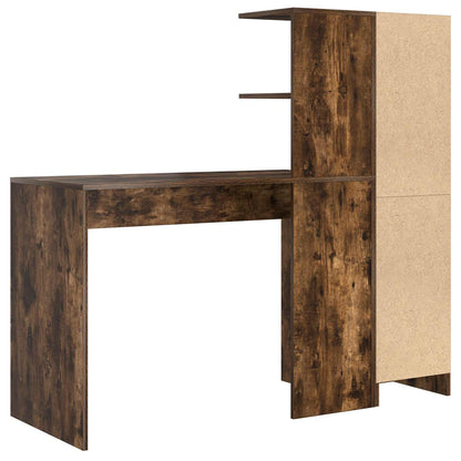 vidaXL Desk 2 pcs Smoked Oak