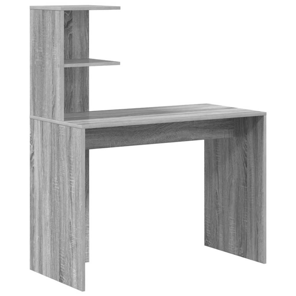vidaXL Desk 2 pcs Grey Sonoma