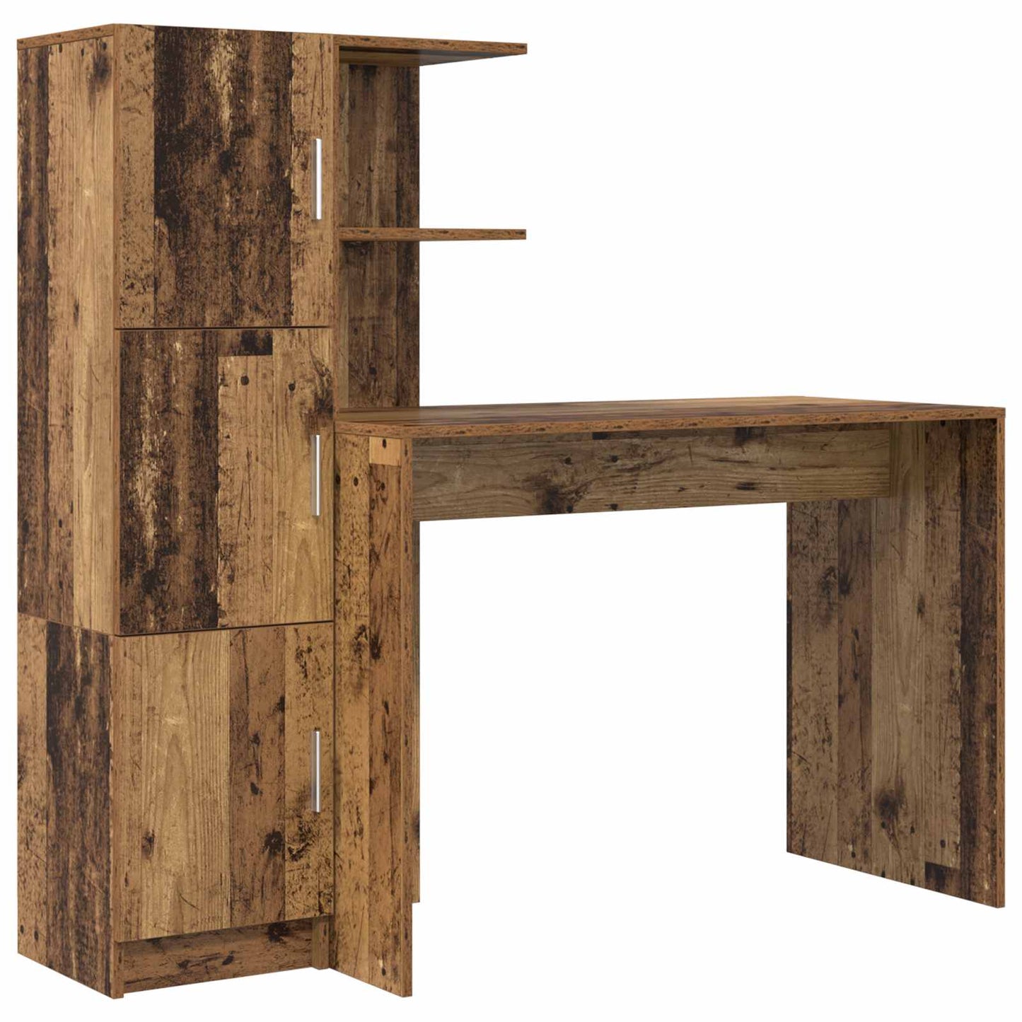 vidaXL Desk 2 pcs Old Wood
