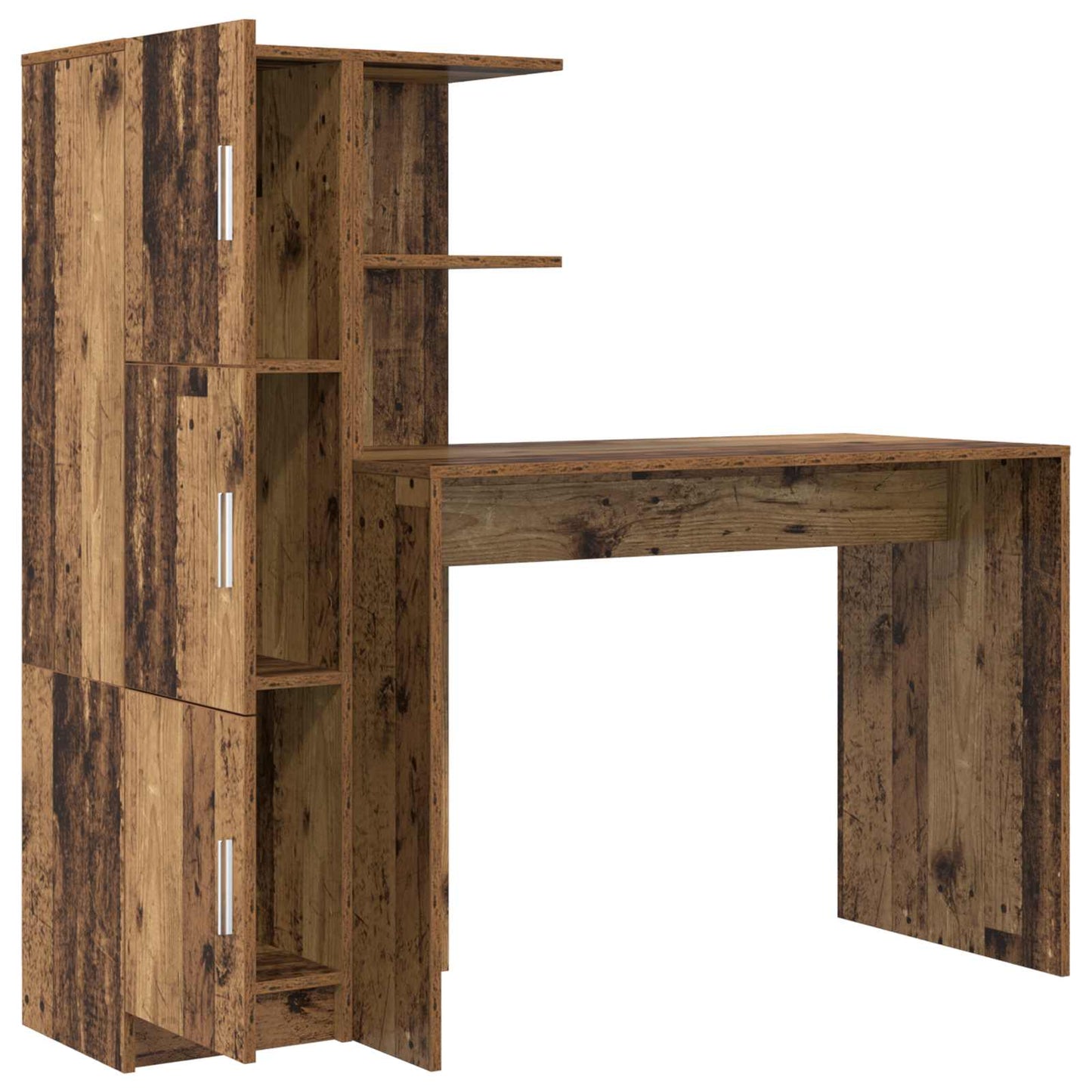 vidaXL Desk 2 pcs Old Wood