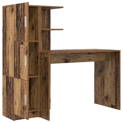 vidaXL Desk 2 pcs Old Wood