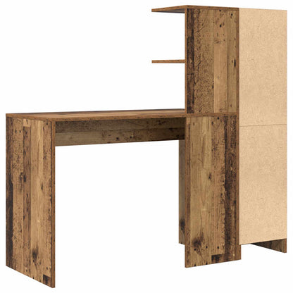 vidaXL Desk 2 pcs Old Wood