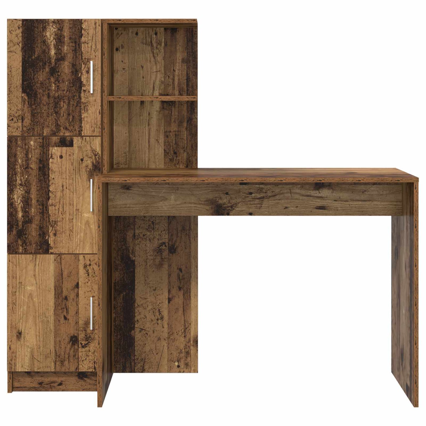 vidaXL Desk 2 pcs Old Wood