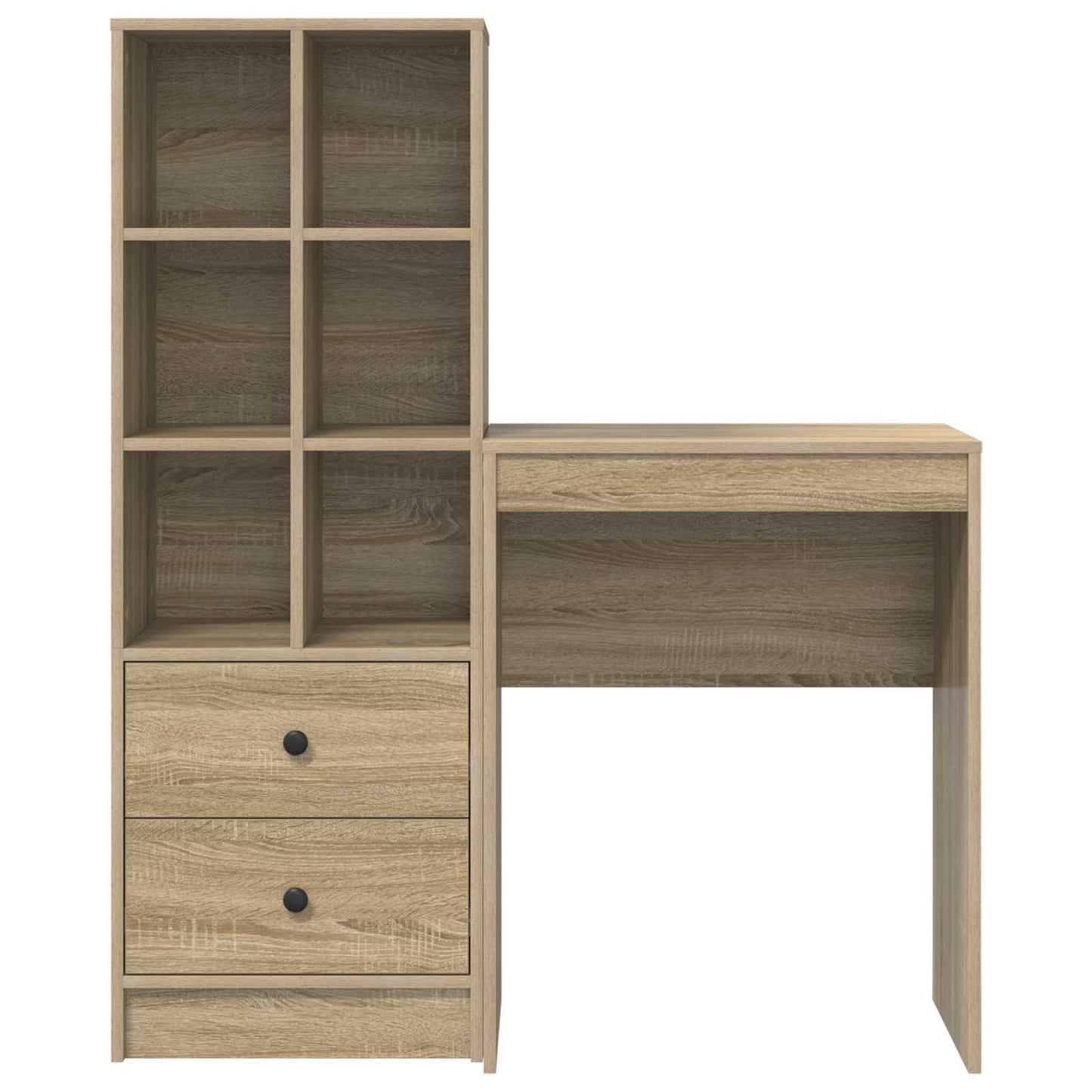 vidaXL Desk with Drawer with Shelf with Storage 2 pcs Sonoma Oak
