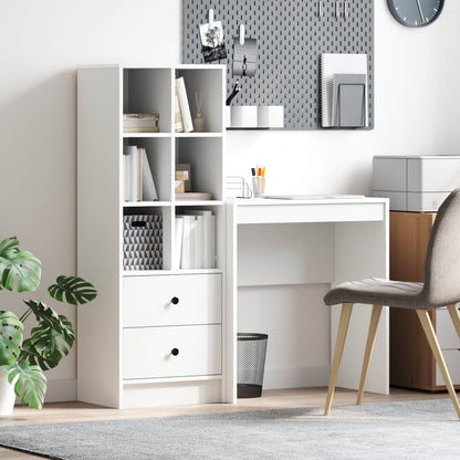 vidaXL Desk with Drawer with Shelf with Storage 2 pcs White