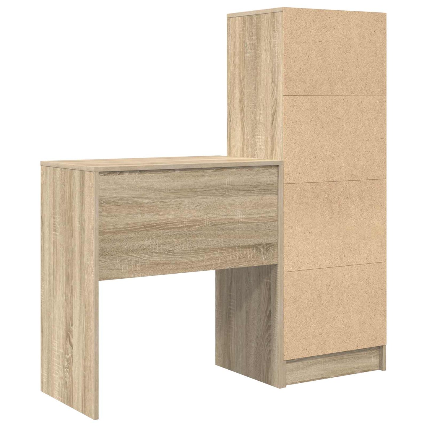 vidaXL Desk with Drawer with Shelf with Storage 2 pcs Sonoma Oak