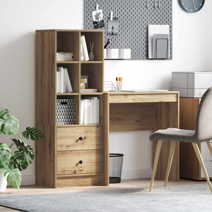 vidaXL Desk with Drawer with Shelf with Storage 2 pcs Artisan Oak