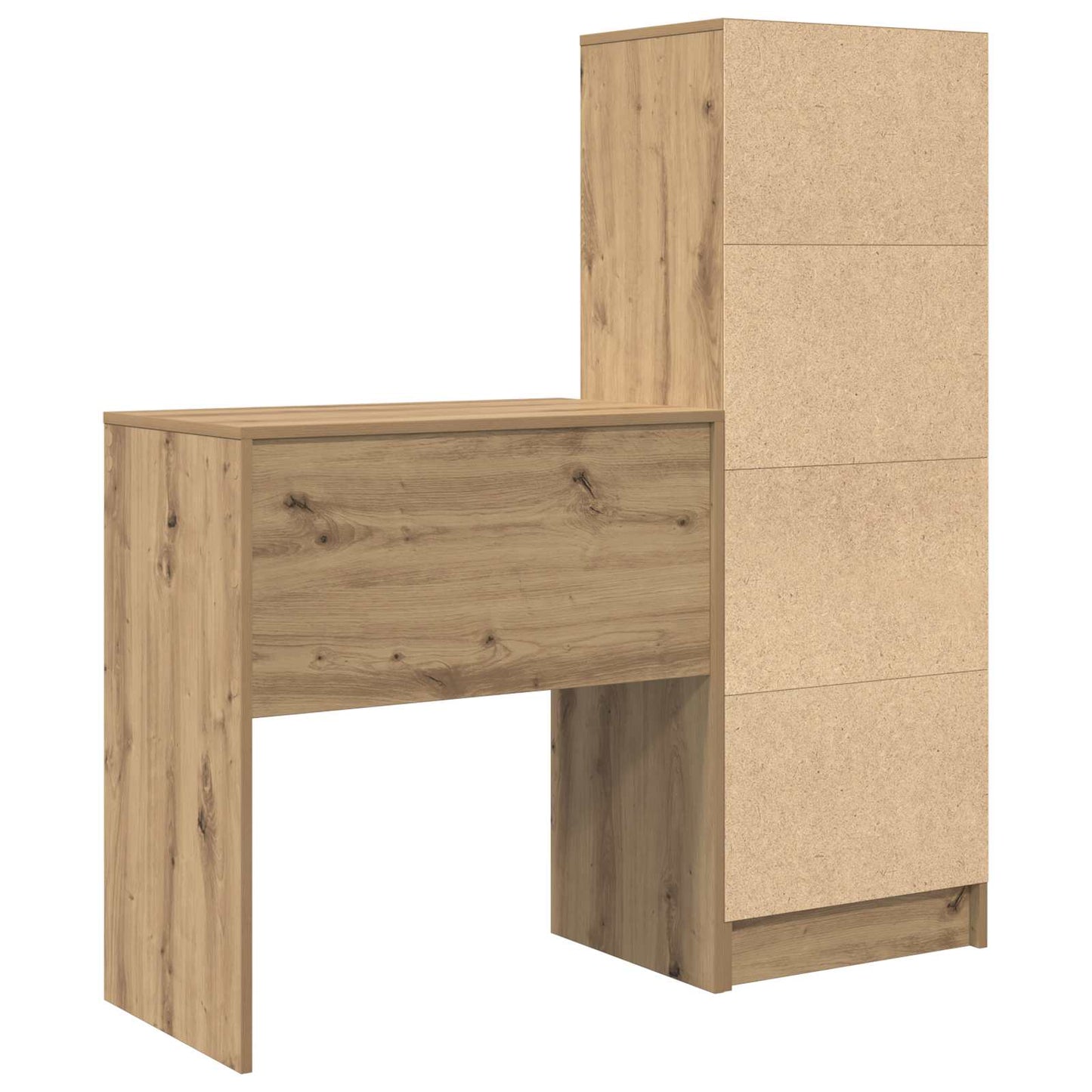 vidaXL Desk with Drawer with Shelf with Storage 2 pcs Artisan Oak