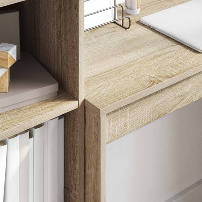 vidaXL Desk with Drawer with Shelf with Storage 2 pcs Sonoma Oak
