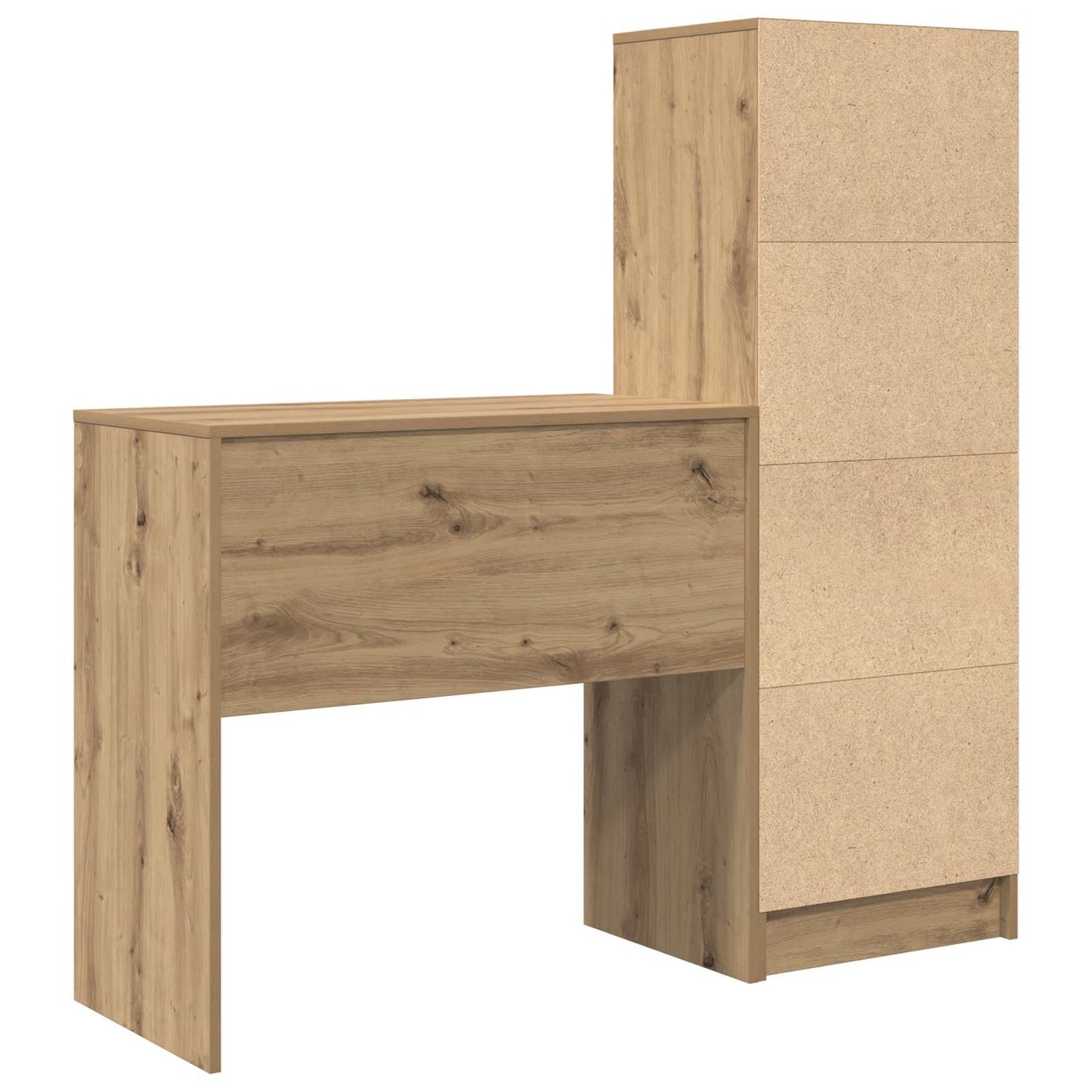 vidaXL Desk with Drawer with Shelf with Storage 2 pcs Artisan Oak