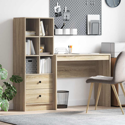 vidaXL Desk with Drawer with Shelf with Storage 2 pcs Sonoma Oak