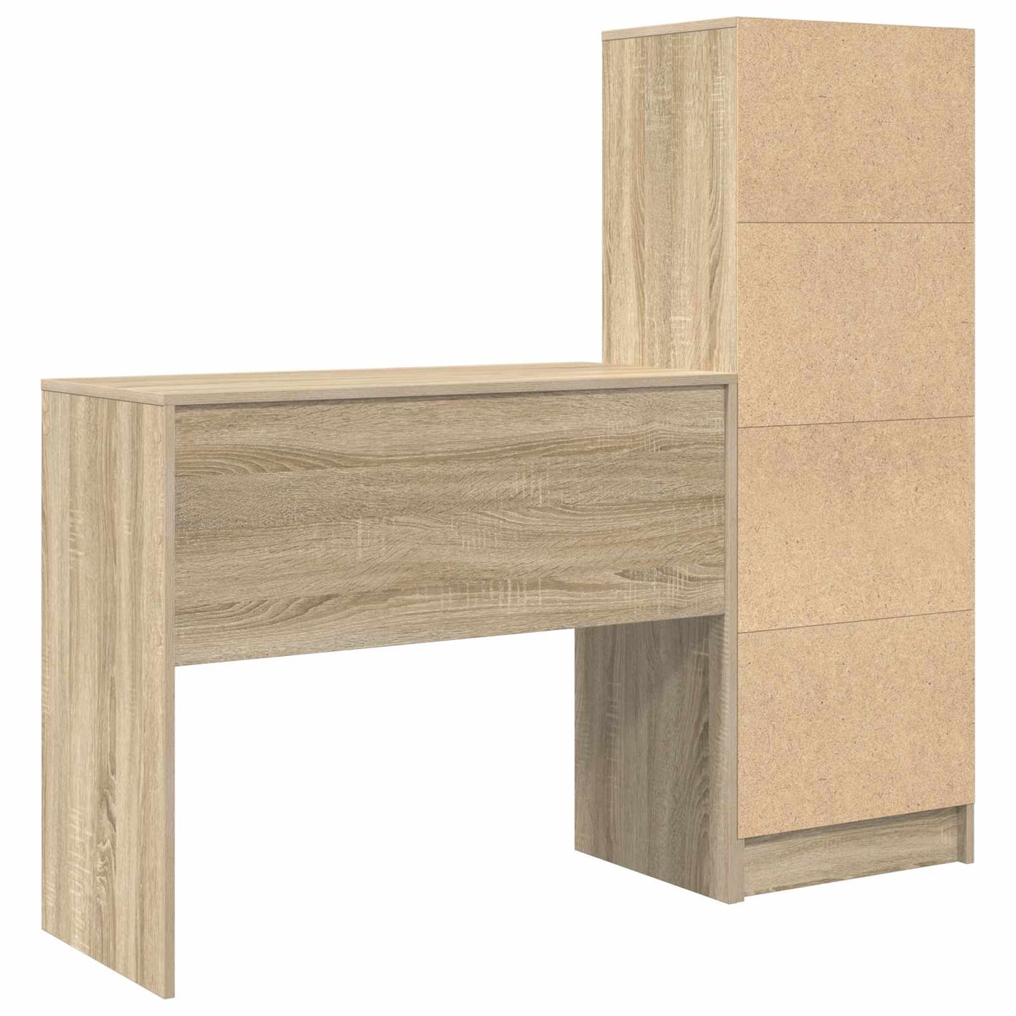 vidaXL Desk with Drawer with Shelf with Storage 2 pcs Sonoma Oak