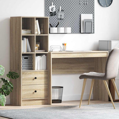 vidaXL Desk with Drawer with Shelf with Storage 2 pcs Sonoma Oak