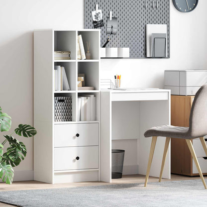 vidaXL Desk with Drawer with Shelf with Storage 2 pcs White
