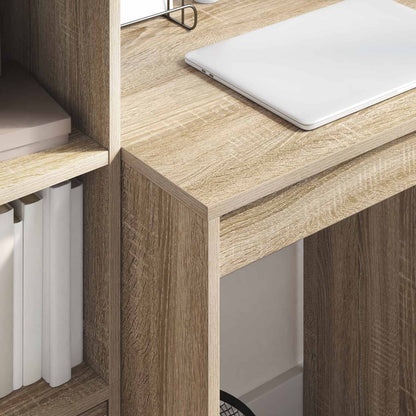 vidaXL Desk with Drawer with Shelf with Storage 2 pcs Sonoma Oak