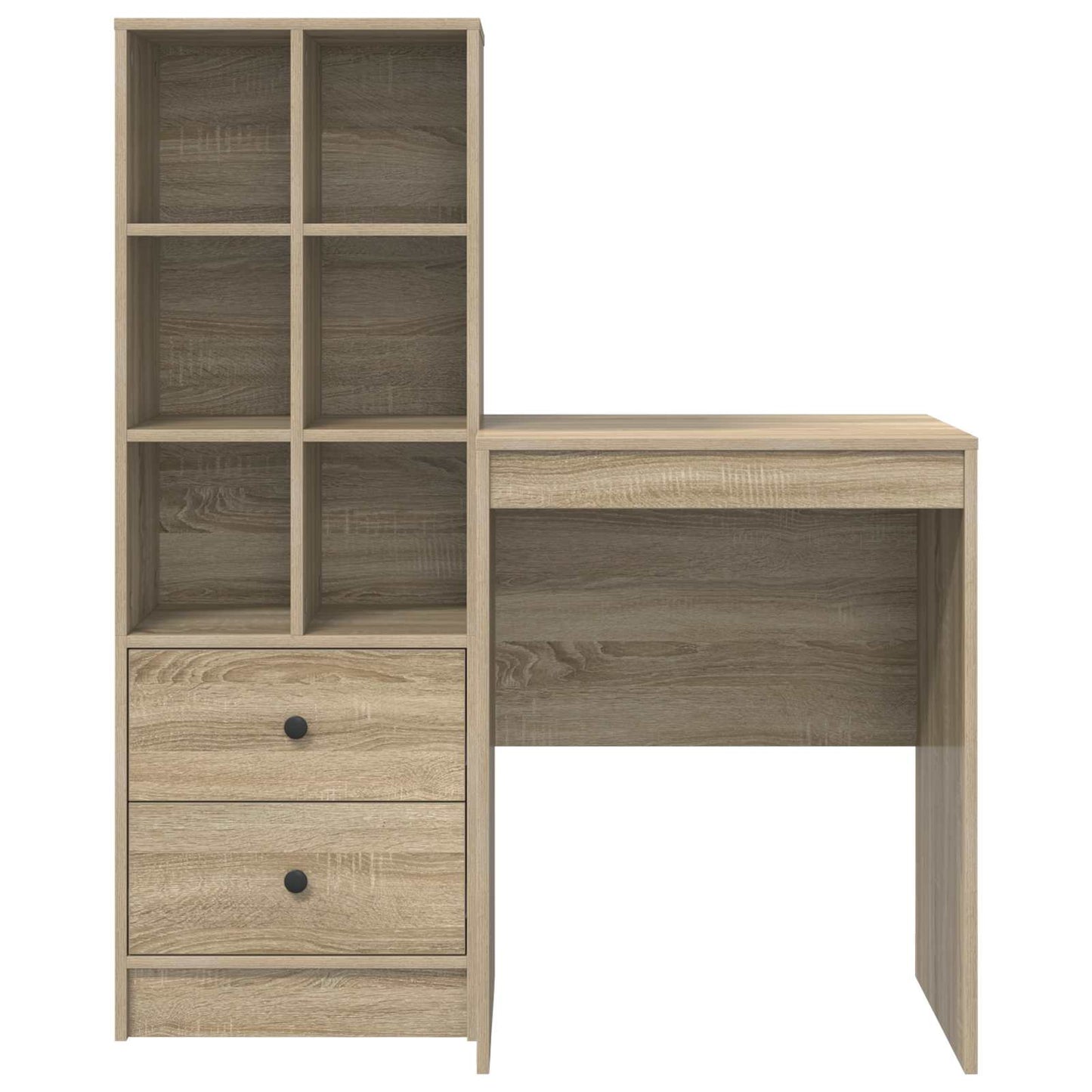 vidaXL Desk with Drawer with Shelf with Storage 2 pcs Sonoma Oak