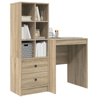 vidaXL Desk with Drawer with Shelf with Storage 2 pcs Sonoma Oak