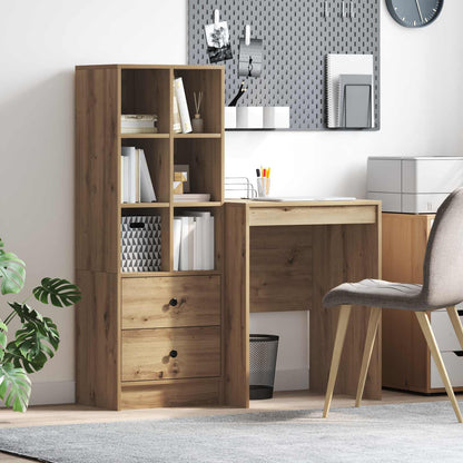 vidaXL Desk with Drawer with Shelf with Storage 2 pcs Artisan Oak