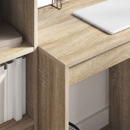 vidaXL Desk with Drawer with Shelf with Storage 2 pcs Sonoma Oak