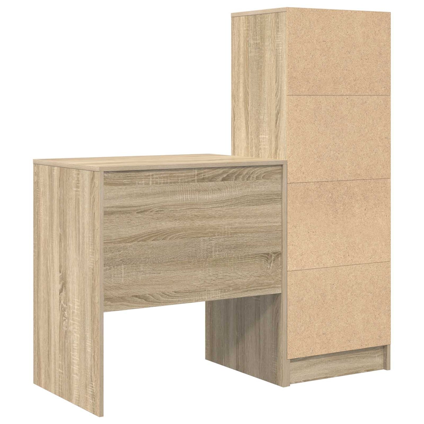 vidaXL Desk with Drawer with Shelf with Storage 2 pcs Sonoma Oak