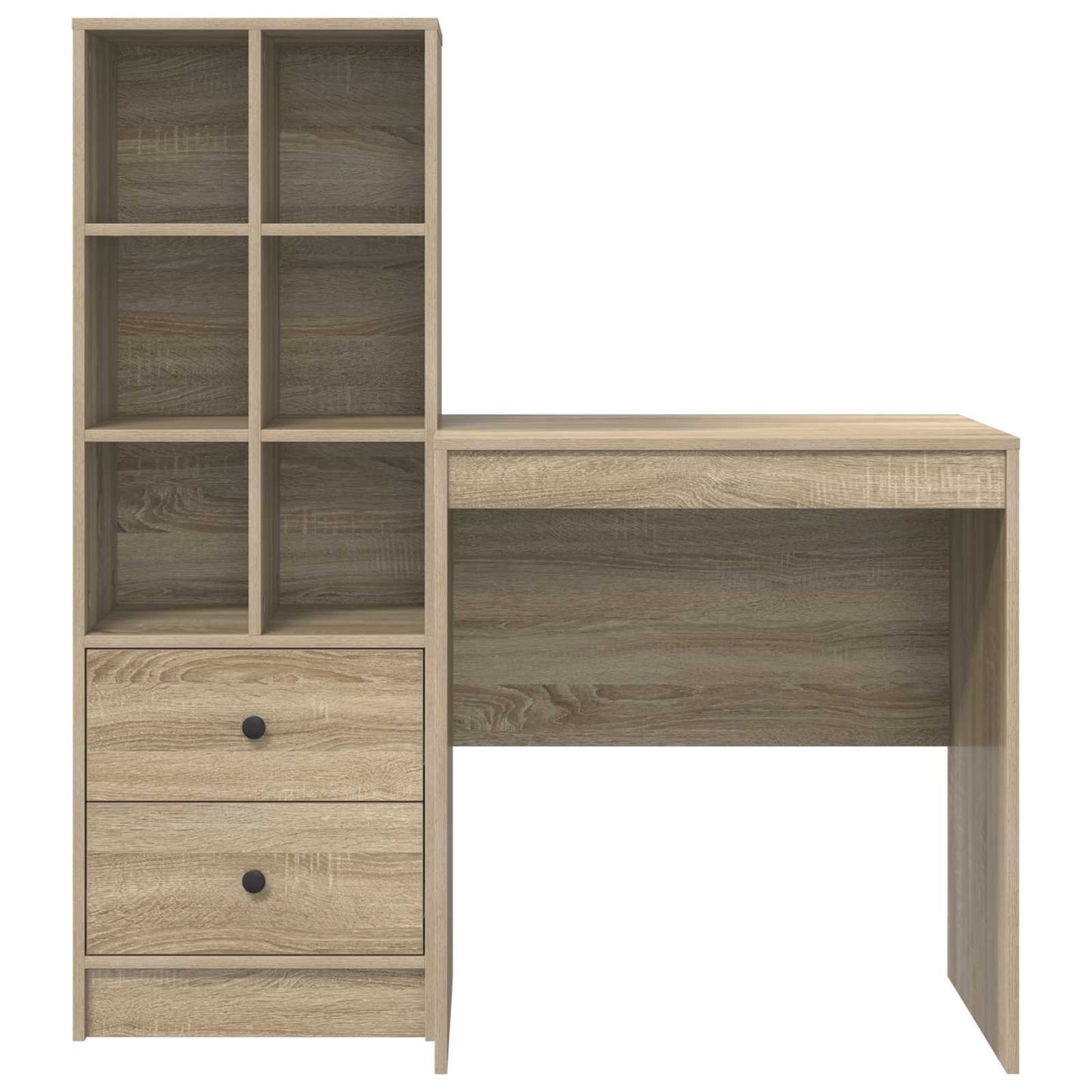 vidaXL Desk with Drawer with Shelf with Storage 2 pcs Sonoma Oak