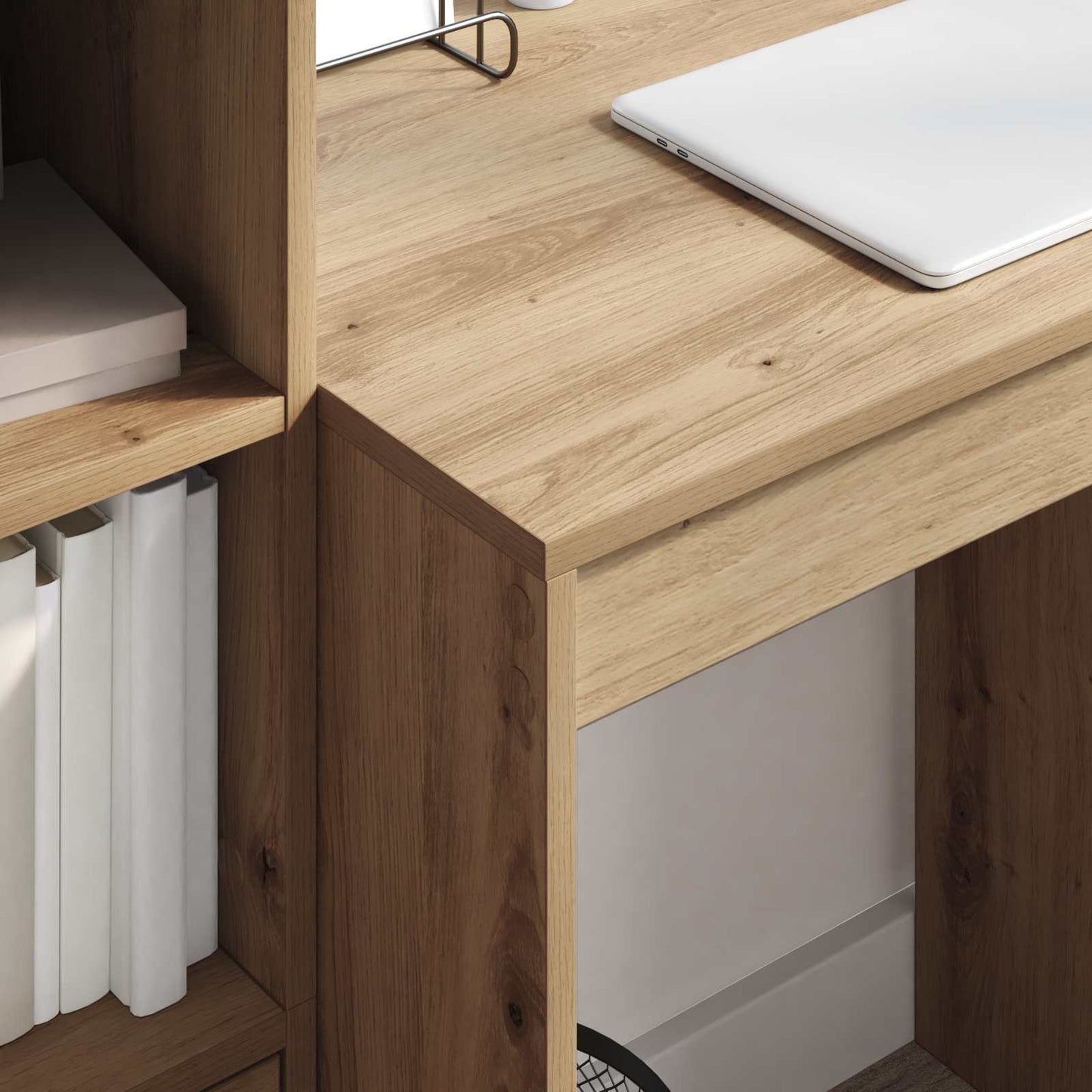 vidaXL Desk with Drawer with Shelf with Storage 2 pcs Artisan Oak