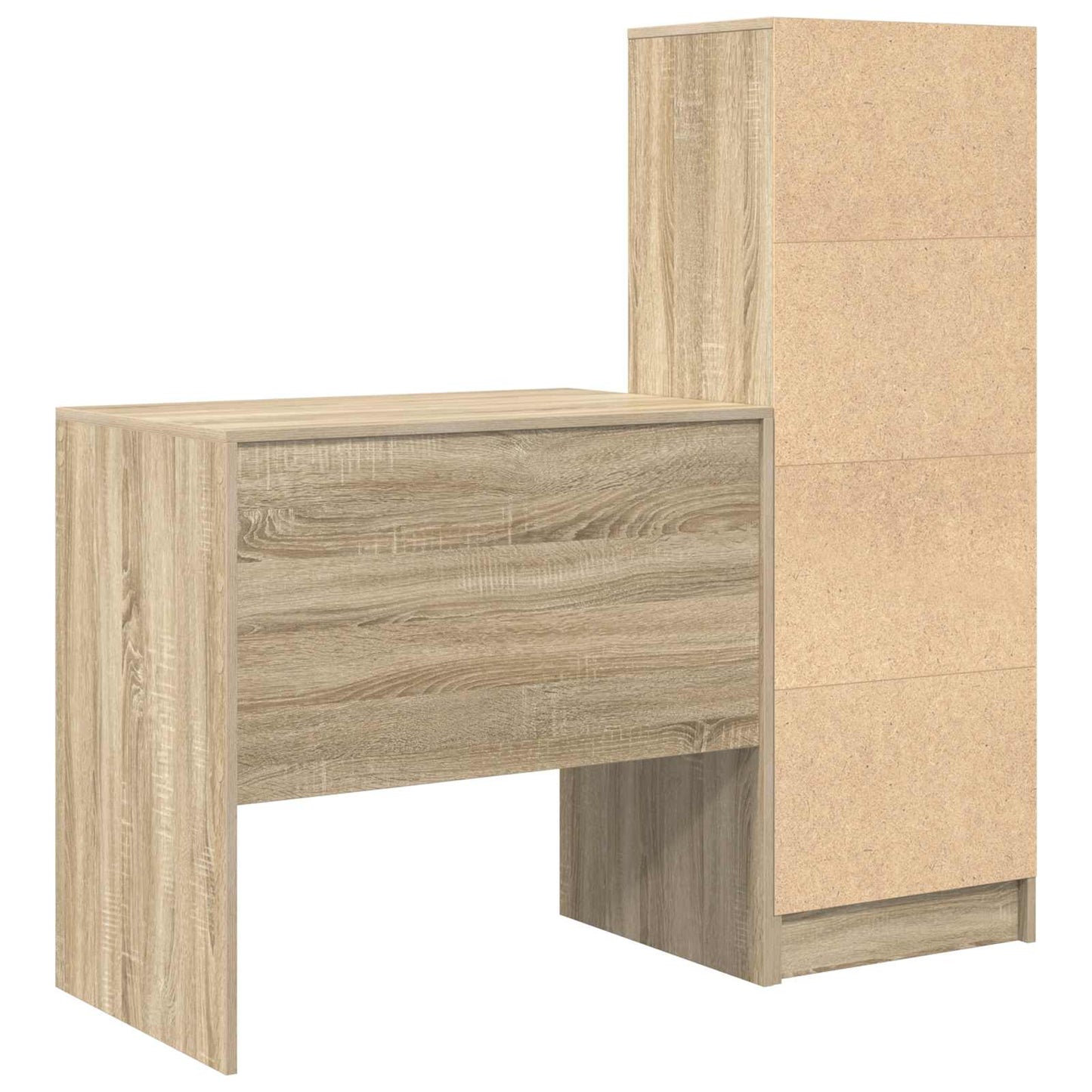 vidaXL Desk with Drawer with Shelf with Storage 2 pcs Sonoma Oak