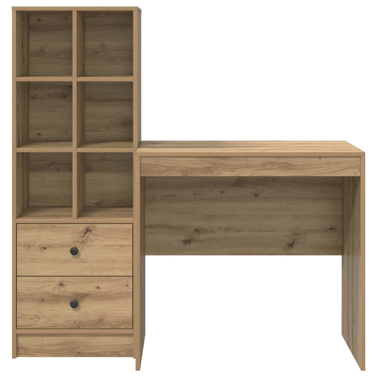 vidaXL Desk with Drawer with Shelf with Storage 2 pcs Artisan Oak