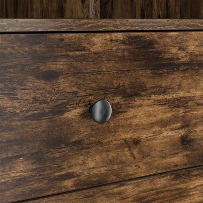 vidaXL Desk with Drawer with Shelf with Storage 2 pcs Smoked Oak