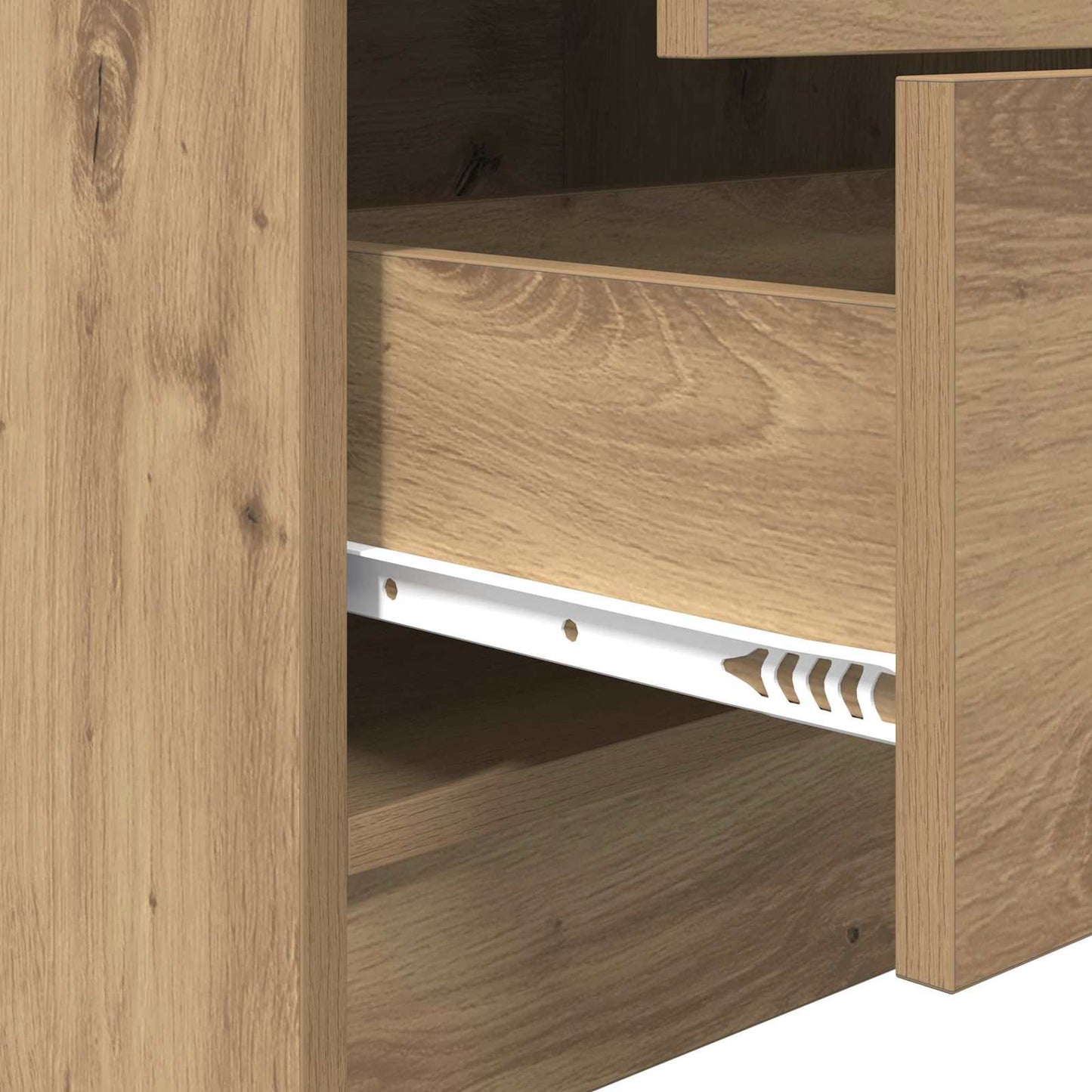 vidaXL Desk with Drawer with Shelf with Storage 2 pcs Artisan Oak