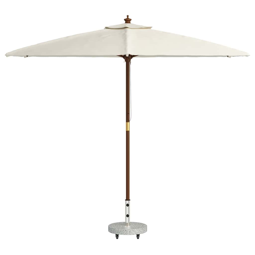 vidaXL Parasol Base 29.8kg Grey Granite and Stainless Steel Round