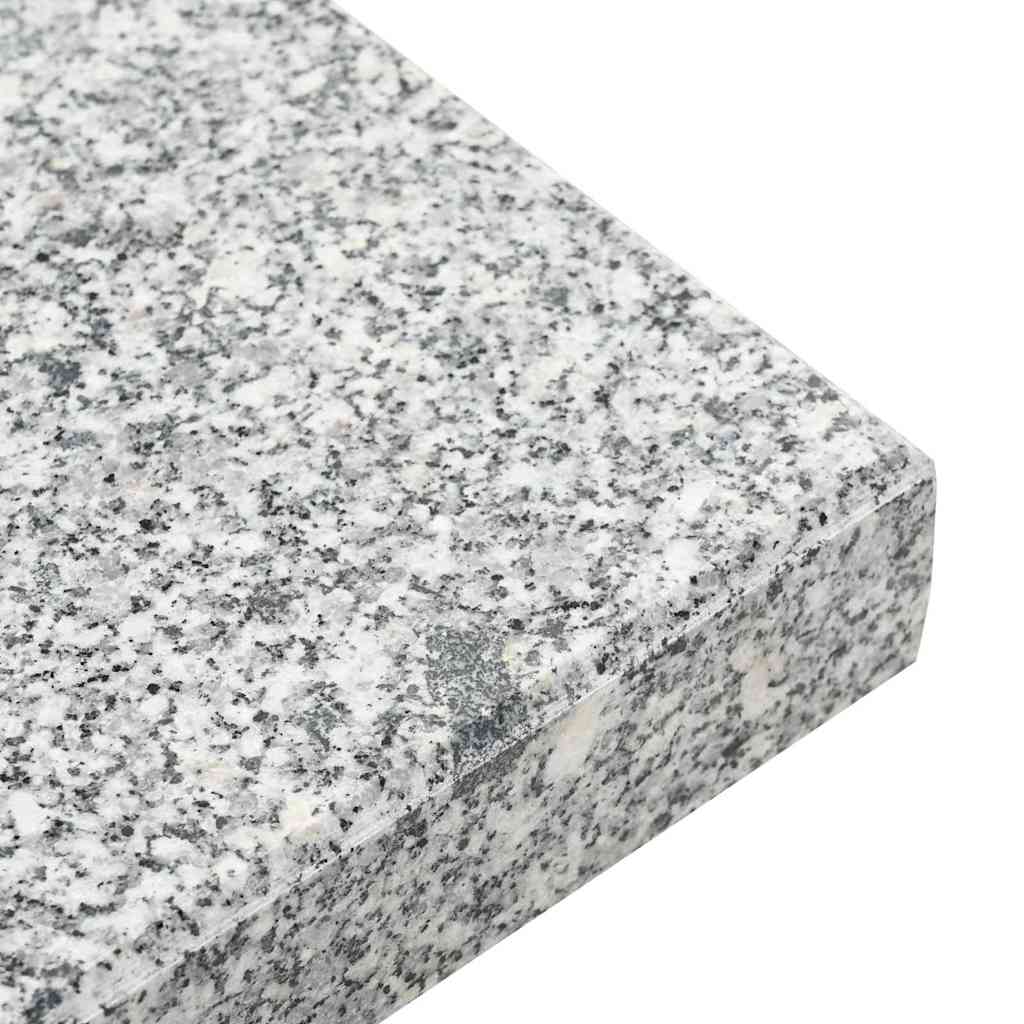 vidaXL Parasol Base 30kg Gery Granite Square