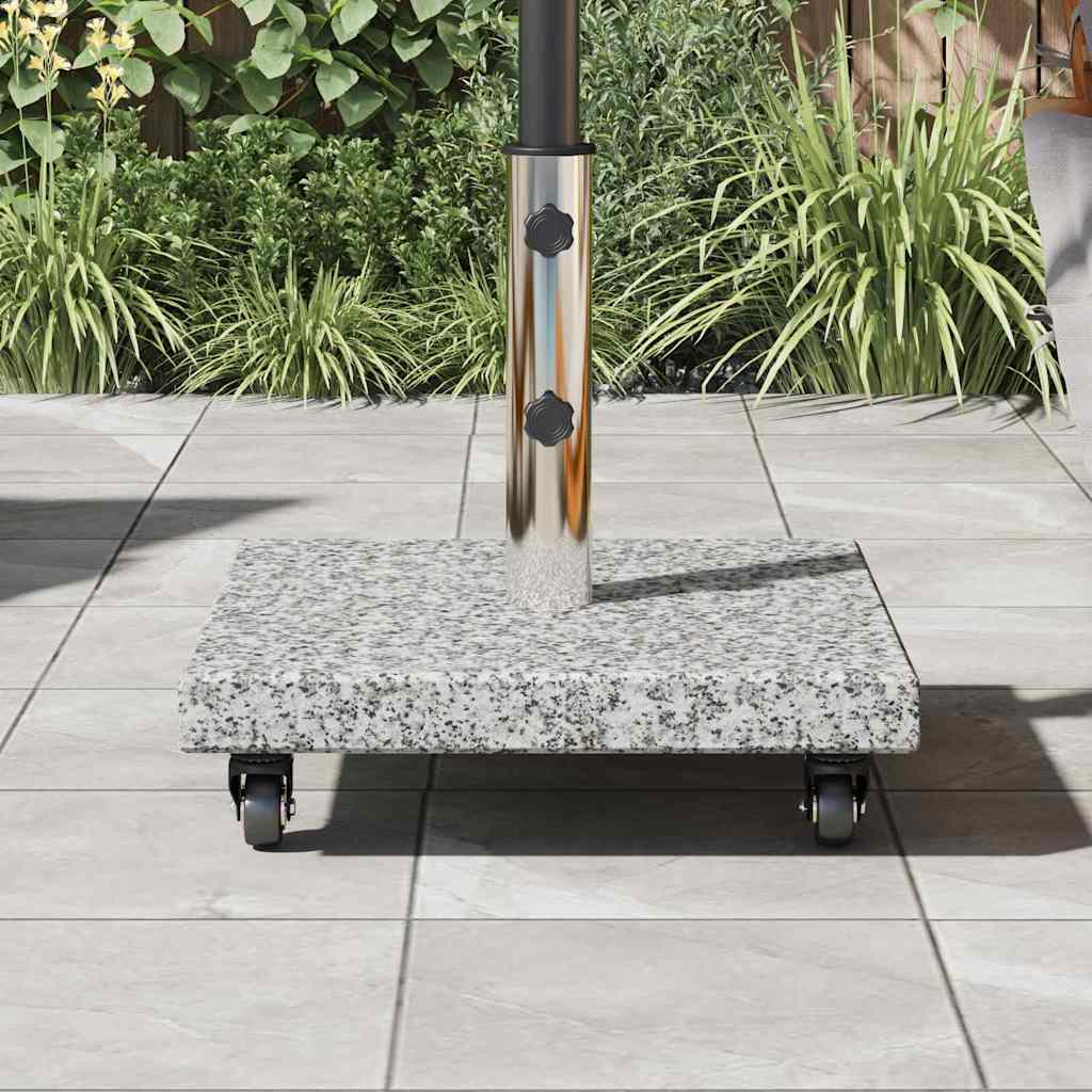 vidaXL Parasol Base 30kg Gery Granite Square