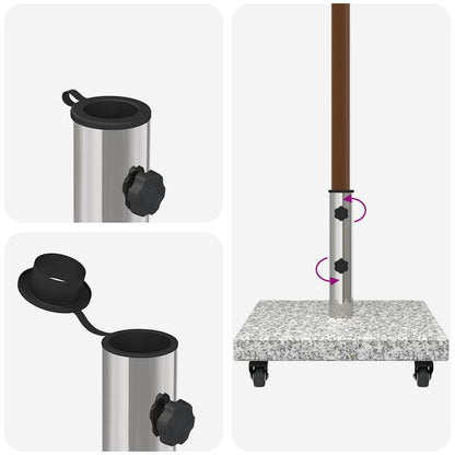 vidaXL Parasol Base 30kg Gery Granite Square