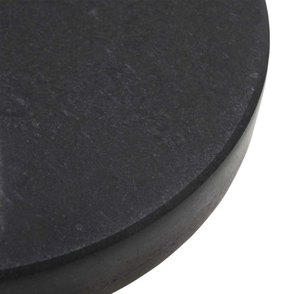 vidaXL Parasol Base 30kg Black Granite and Stainless Steel Round
