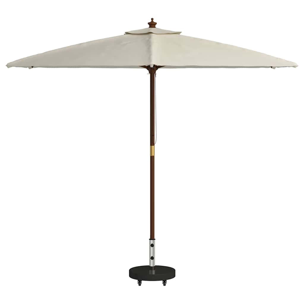 vidaXL Parasol Base 30kg Black Granite and Stainless Steel Round