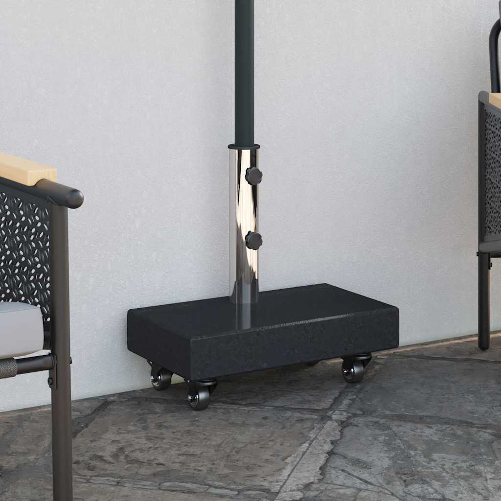vidaXL Parasol Base Black 45 x 25 x 45 cm Granite