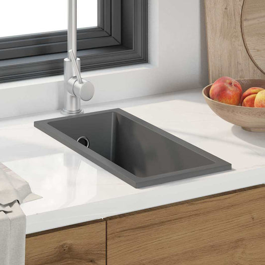 vidaXL Kitchen Sink Grey 21 x 44 x 14 cm Granite