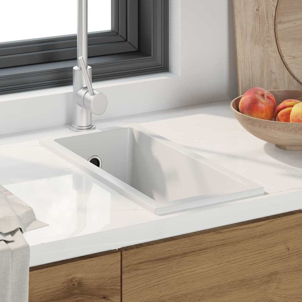 vidaXL Kitchen Sink White 21 x 44 x 14 cm Granite