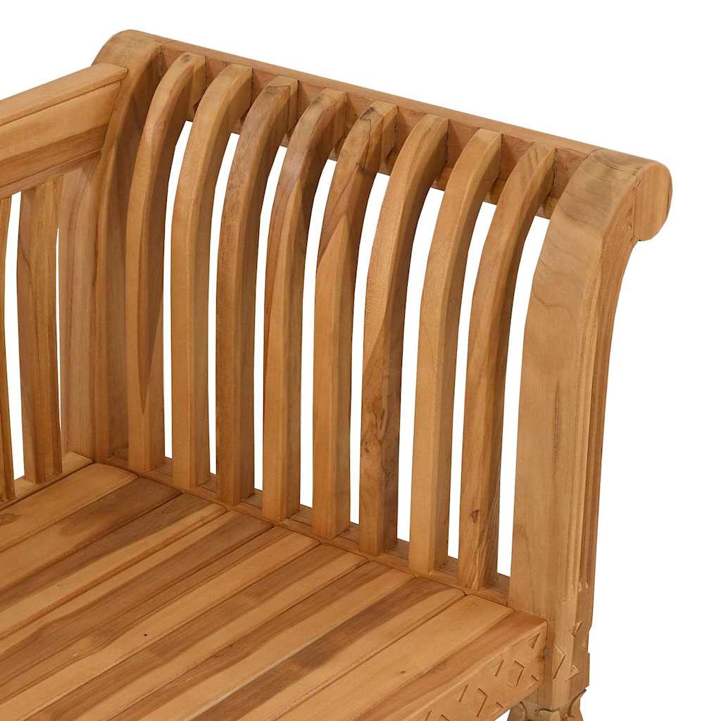 vidaXL Bench Brown 127.5 x 52 x 80 cm Solid Teak wood