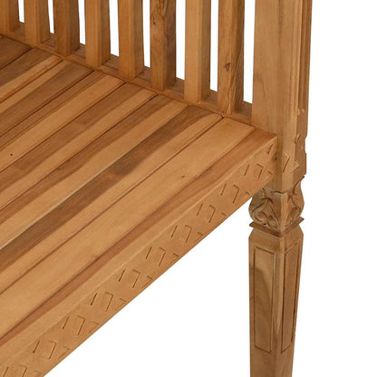 vidaXL Bench Brown 127.5 x 52 x 80 cm Solid Teak wood