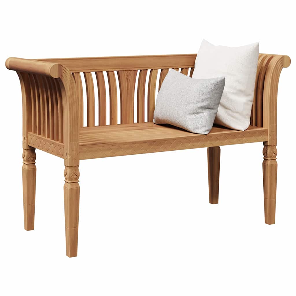 vidaXL Bench Brown 127.5 x 52 x 80 cm Solid Teak wood